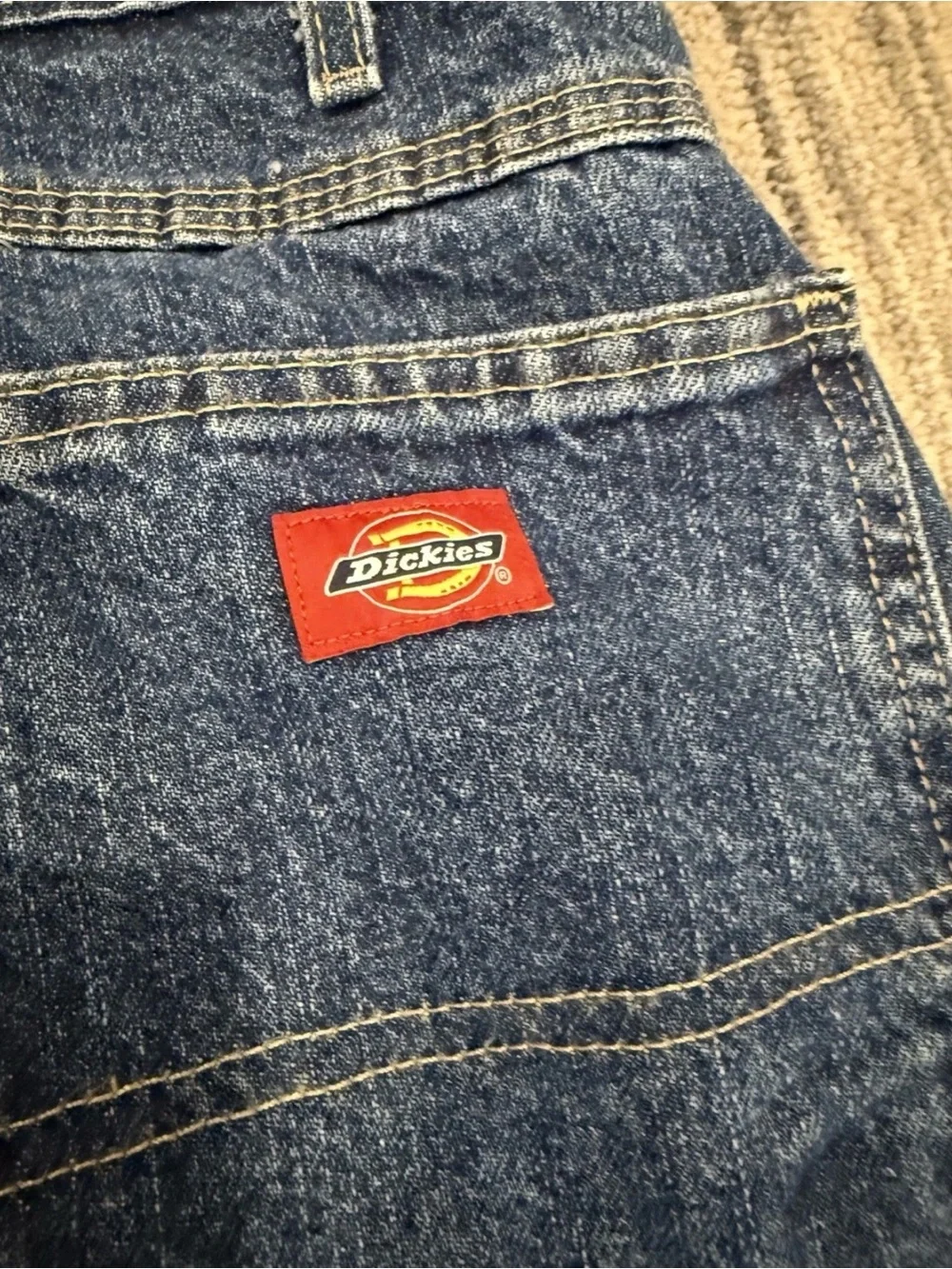 Dickies Carpenter Jeans‎ Men's 36X32 Medium Wash Denim Relaxed Fit Heavyweight